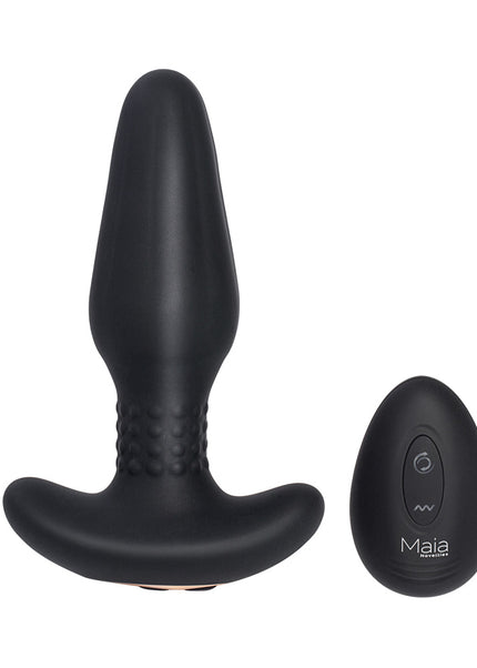 Maia DEVIN - Black USB Rechargeable Vibrating Butt Plug