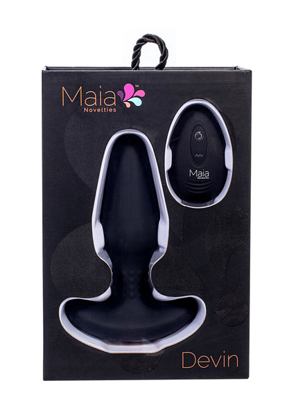 Maia DEVIN - Black USB Rechargeable Vibrating Butt Plug