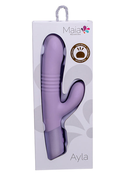 Maia AYLA - Lavender 24.4 cm USB Rechargeable Thrusting Rabbit Vibrator