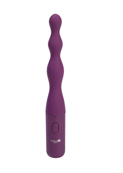 Maia DANI - Purple 17.8 cm USB Rechargeable Beaded Vibrator