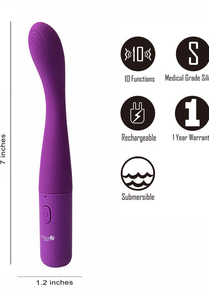 Maia CHELSI - Purple 17.8 cm USB Rechargeable Vibrator