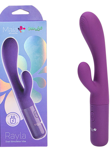 Maia RAYLA - Purple 17.8 cm USB Rechargeable Rabbit Vibrator