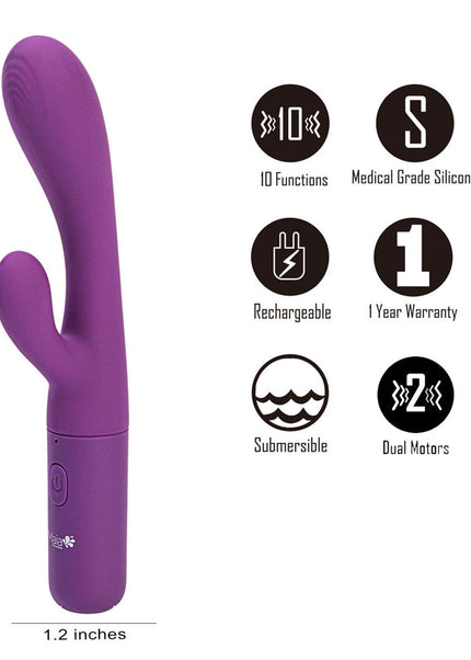 Maia RAYLA - Purple 17.8 cm USB Rechargeable Rabbit Vibrator
