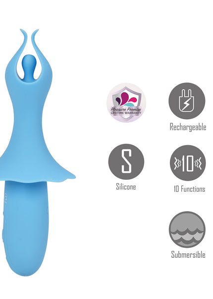 Maia SIENNA - Blue - Blue 15.2 cm USB Rechargeable Fluttering Bullet
