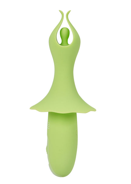 Maia SIENNA - Green - Green 15.2 cm USB Rechargeable Fluttering Bullet