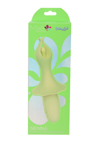 Maia SIENNA - Green - Green 15.2 cm USB Rechargeable Fluttering Bullet