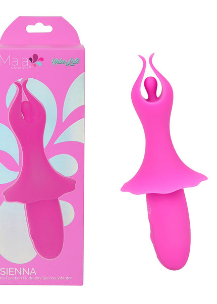 Maia SIENNA - Pink - Pink 15.2 cm USB Rechargeable Fluttering Bullet