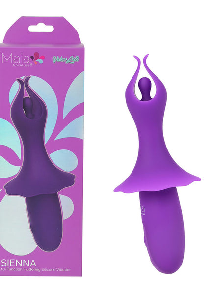 Maia SIENNA - Purple - Purple 15.2 cm USB Rechargeable Fluttering Bullet