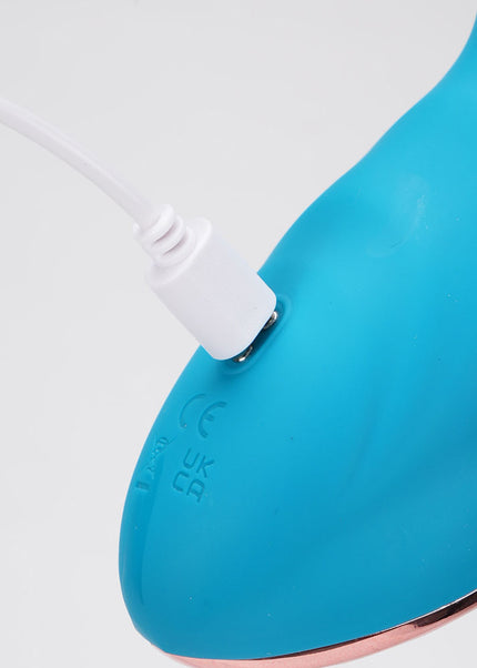 Maia KENNEDI - Blue 23.5 cm USB Rechargeable Triple Stimulating Vibrator