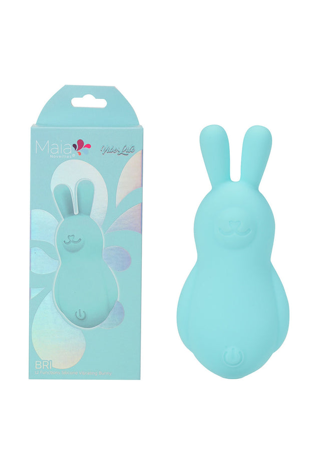 Maia BRI - Teal - Teal 9 cm USB Rechargeable Vibrating Bunny Bullet