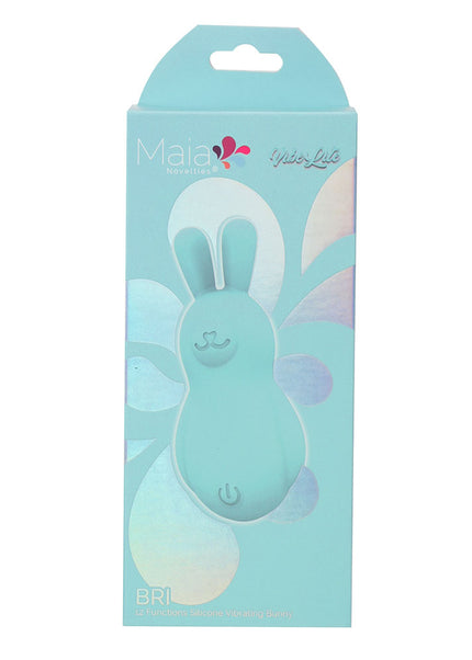 Maia BRI - Teal - Teal 9 cm USB Rechargeable Vibrating Bunny Bullet
