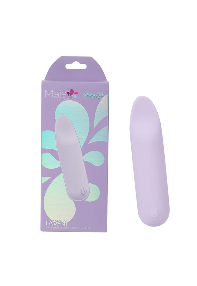 Maia TAWNI - Lavender - Lavender 9 cm USB Rechargeable Bullet with Flickering Tip