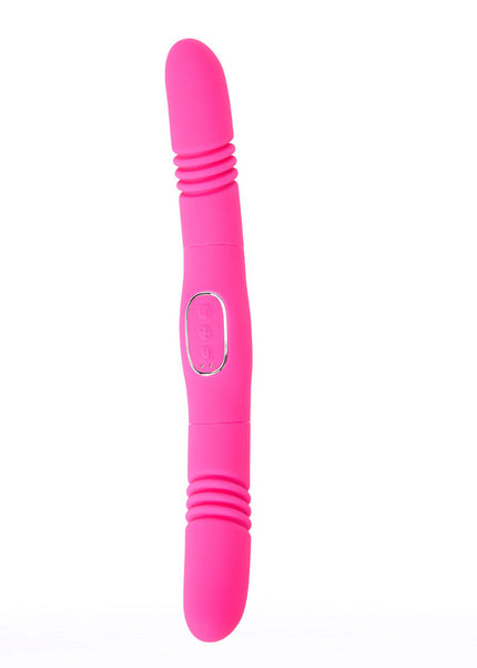 Maia ZENA - Pink - Pink 35.5 cm USB Rechargeable Dual Thrusting Double Ended Vibrator