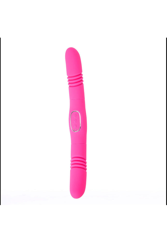 Maia ZENA - Pink - Pink 35.5 cm USB Rechargeable Dual Thrusting Double Ended Vibrator