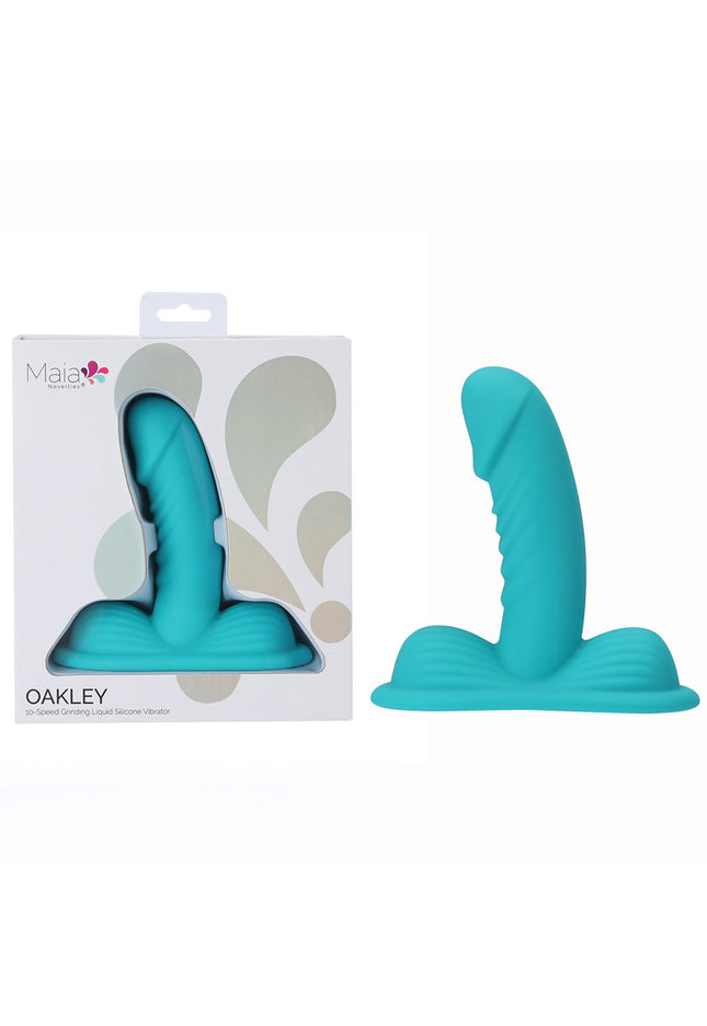 Maia OAKLEY - Blue - Blue USB Rechargeable Grinder Pad with 14 cm Vibrator