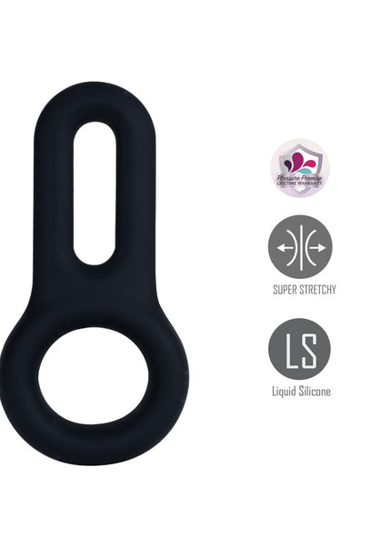 Maia GAVIN - Black Cock & Balls Ring