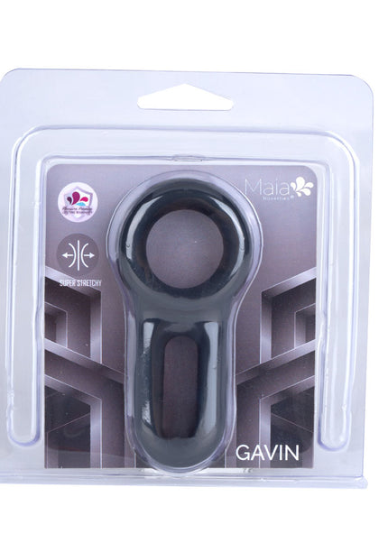 Maia GAVIN - Black Cock & Balls Ring