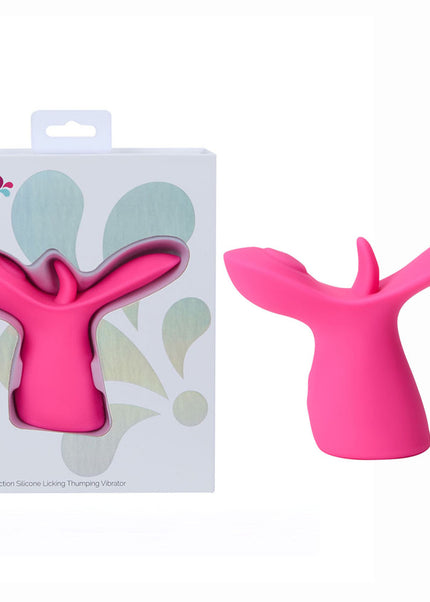 Maia OASIS - Pink - Pink USB Rechargeable Dual Motor Licking & Thumping Stimulator