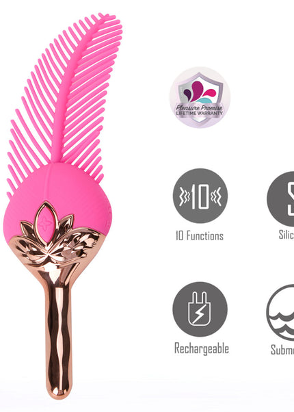 Maia RAYNE - Pink - Pink USB Rechargeable Feather-Like Vibrating Stimulator