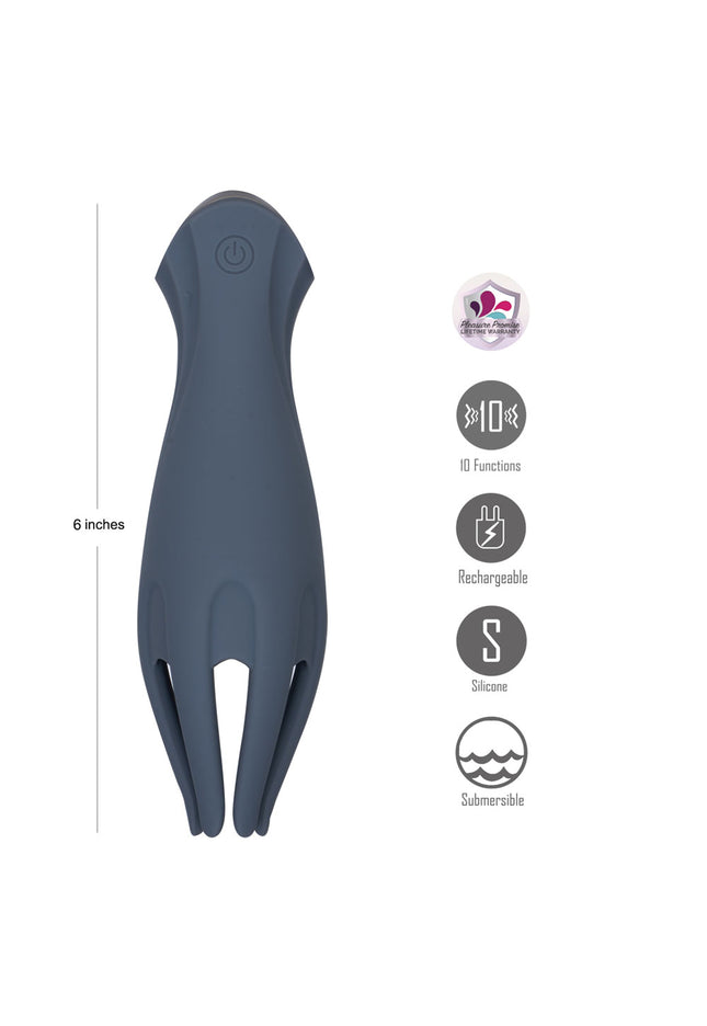 Maia LEO - Grey - Grey USB Rechargeable Penis Head Tickler