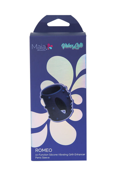 Maia ROMEO - Blue - Blue USB Rechargeable Vibrating Girth Enhancer Sleeve