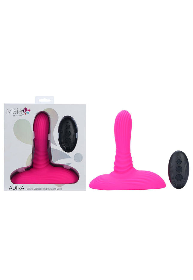 Maia ADIRA - Pink USB Rechargeable Thrusting Vibrator with Wireless Remote