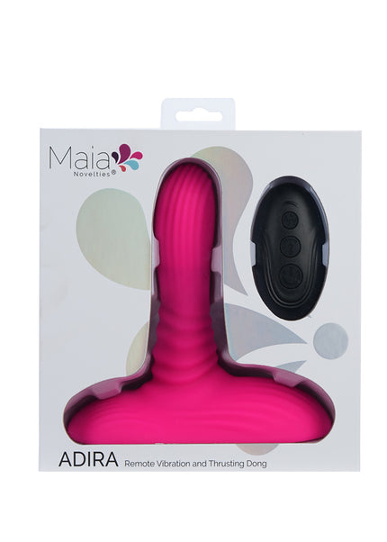 Maia ADIRA - Pink USB Rechargeable Thrusting Vibrator with Wireless Remote