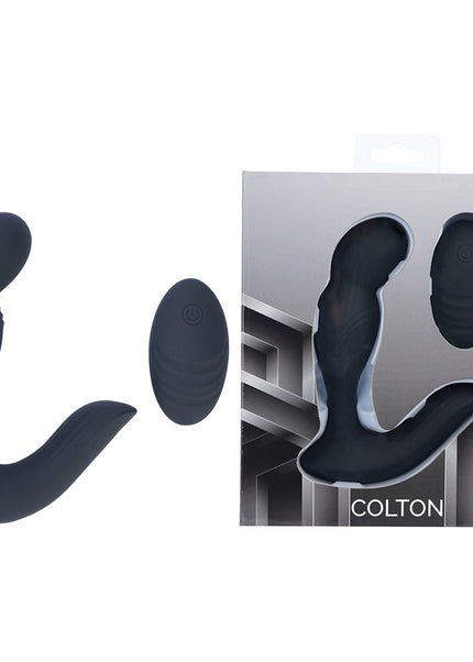Maia COLTON - Black - Black USB Rechargeable Vibrating Prostate Massager with Wireless Remote