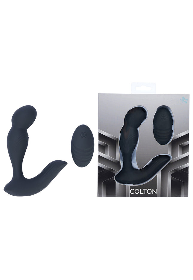 Maia COLTON - Black - Black USB Rechargeable Vibrating Prostate Massager with Wireless Remote
