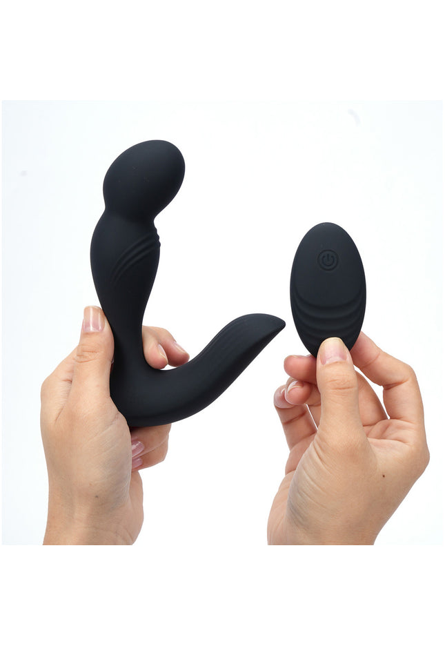 Maia COLTON - Black - Black USB Rechargeable Vibrating Prostate Massager with Wireless Remote