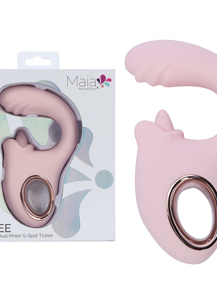 Maia JAYLEE - Pink - Pink USB Rechargeable Dual Motor Vibrator
