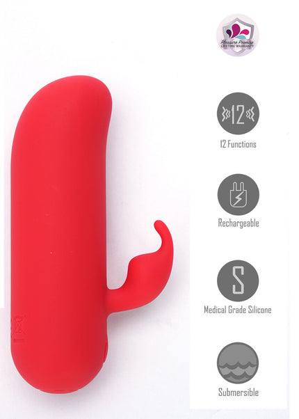 Maia ZIA - Red 7.6 cm USB Rechargeable Mini Bullet Rabbit