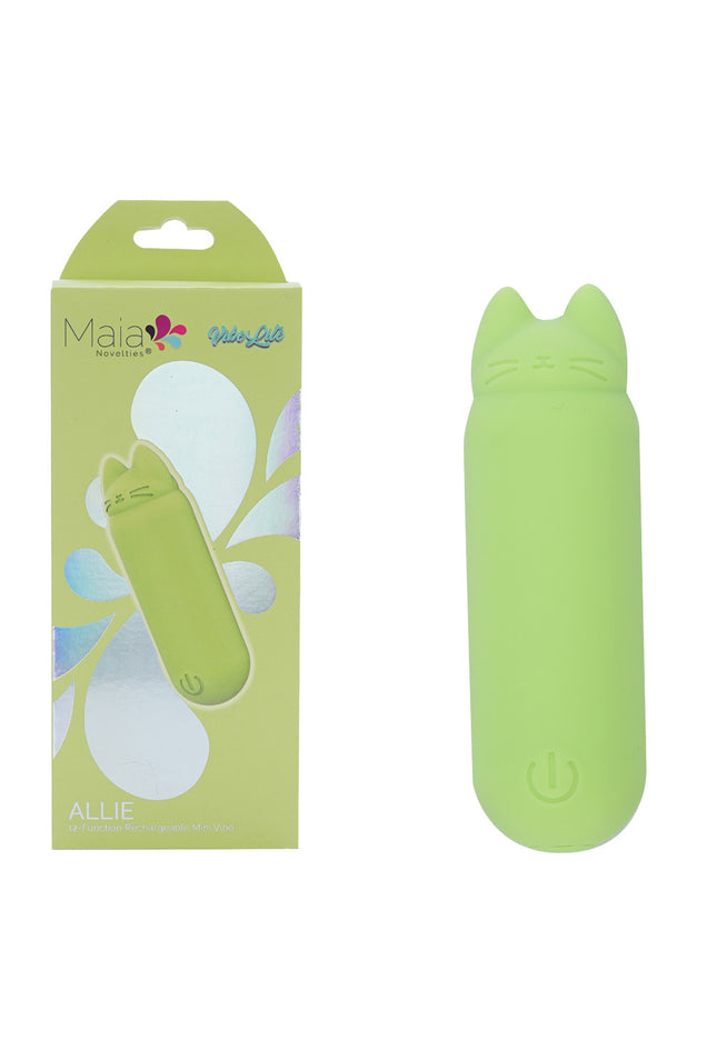 Maia ALLIE - Green 7.6 cm USB Rechargeable Vibrating Bullet