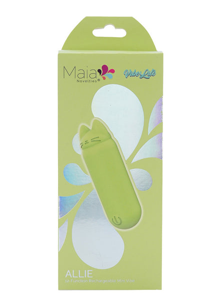 Maia ALLIE - Green 7.6 cm USB Rechargeable Vibrating Bullet