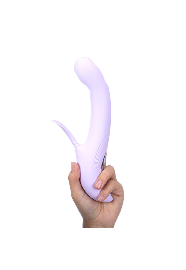 Maia CHARLI - Lavender 22.9 cm USB Rechargeable Flapping & Tapping Rabbit Vibrator