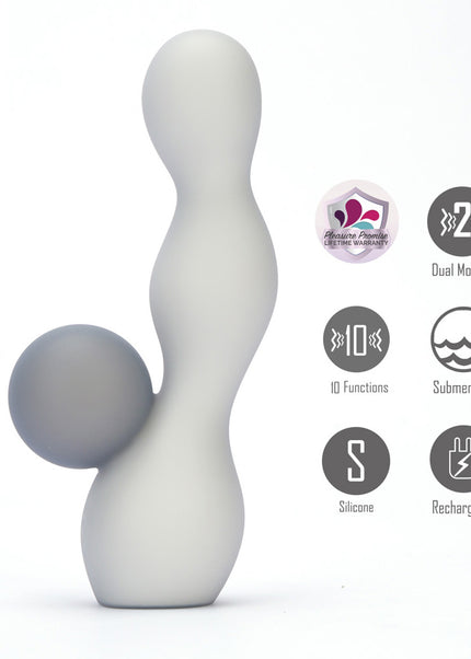 Maia PRESLEY - Grey 15.2 cm USB Rechargeable Rabbit Vibrator