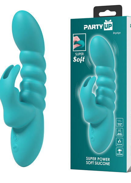 Party Up BRYNLYN - Teal - Teal 18.2 cm USB Rechargeable Rabbit Vibrator