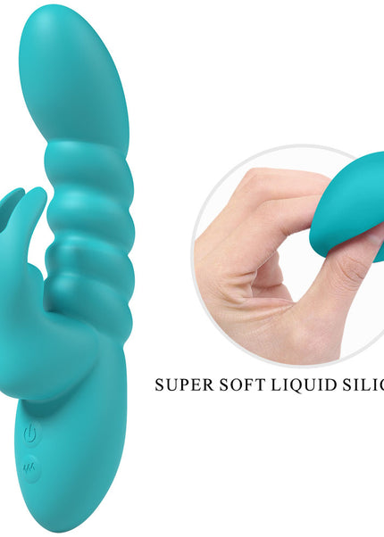 Party Up BRYNLYN - Teal - Teal 18.2 cm USB Rechargeable Rabbit Vibrator