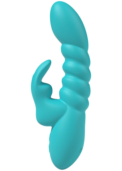Party Up BRYNLYN - Teal - Teal 18.2 cm USB Rechargeable Rabbit Vibrator