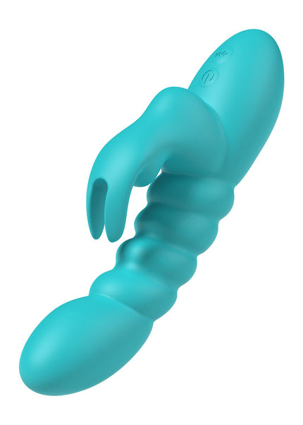 Party Up BRYNLYN - Teal - Teal 18.2 cm USB Rechargeable Rabbit Vibrator