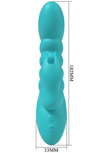 Party Up BRYNLYN - Teal - Teal 18.2 cm USB Rechargeable Rabbit Vibrator