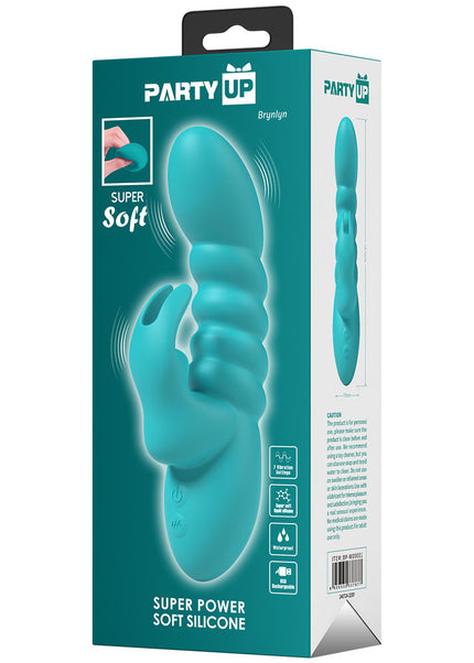 Party Up BRYNLYN - Teal - Teal 18.2 cm USB Rechargeable Rabbit Vibrator