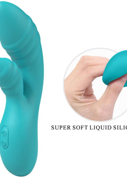 Party Up DALIDA - Teal - Teal 16.2 cm USB Rechargeable Rabbit Vibrator