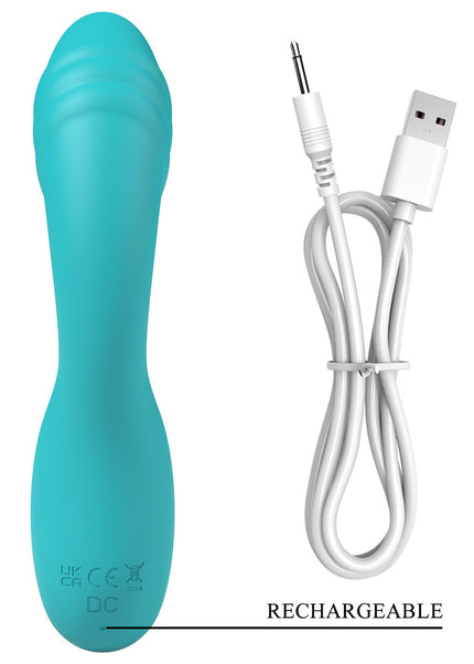 Party Up DALIDA - Teal - Teal 16.2 cm USB Rechargeable Rabbit Vibrator