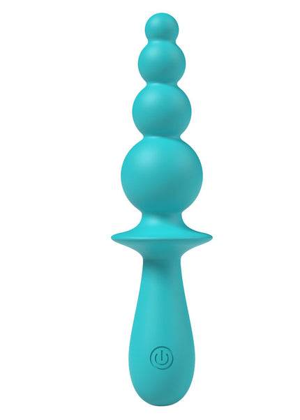 Party Up EVAJANE - Teal - Teal 17.1 cm USB Rechargeable Beaded Vibrator
