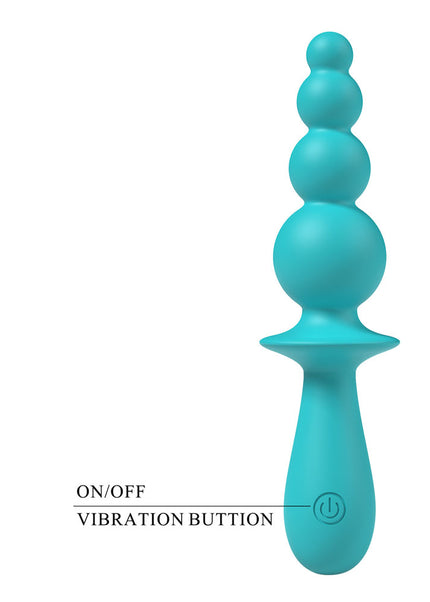 Party Up EVAJANE - Teal - Teal 17.1 cm USB Rechargeable Beaded Vibrator