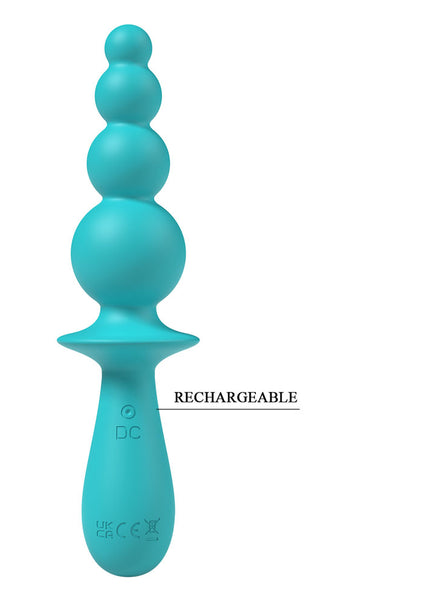 Party Up EVAJANE - Teal - Teal 17.1 cm USB Rechargeable Beaded Vibrator
