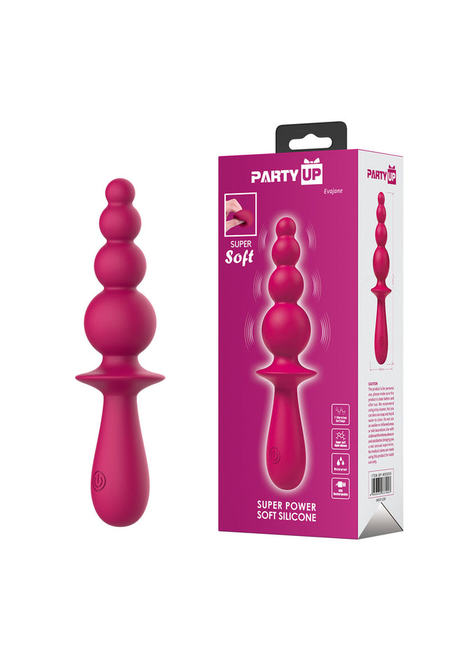 Party Up EVAJANE - Pink - Pink 17.1 cm USB Rechargeable Beaded Vibrator