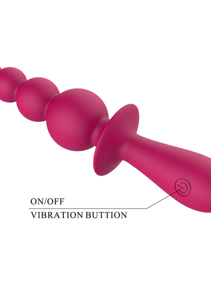 Party Up EVAJANE - Pink - Pink 17.1 cm USB Rechargeable Beaded Vibrator