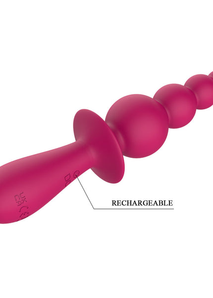 Party Up EVAJANE - Pink - Pink 17.1 cm USB Rechargeable Beaded Vibrator